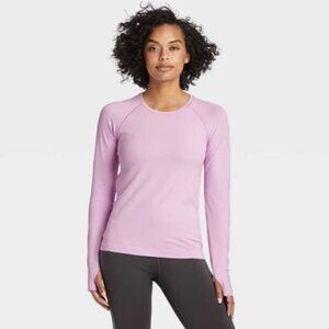 All in Motion Violet Seamless Long Sleeve Top - Size XL